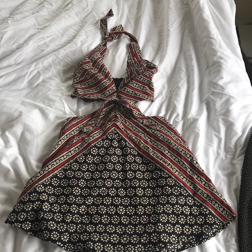 Free People 2 piece halter dress